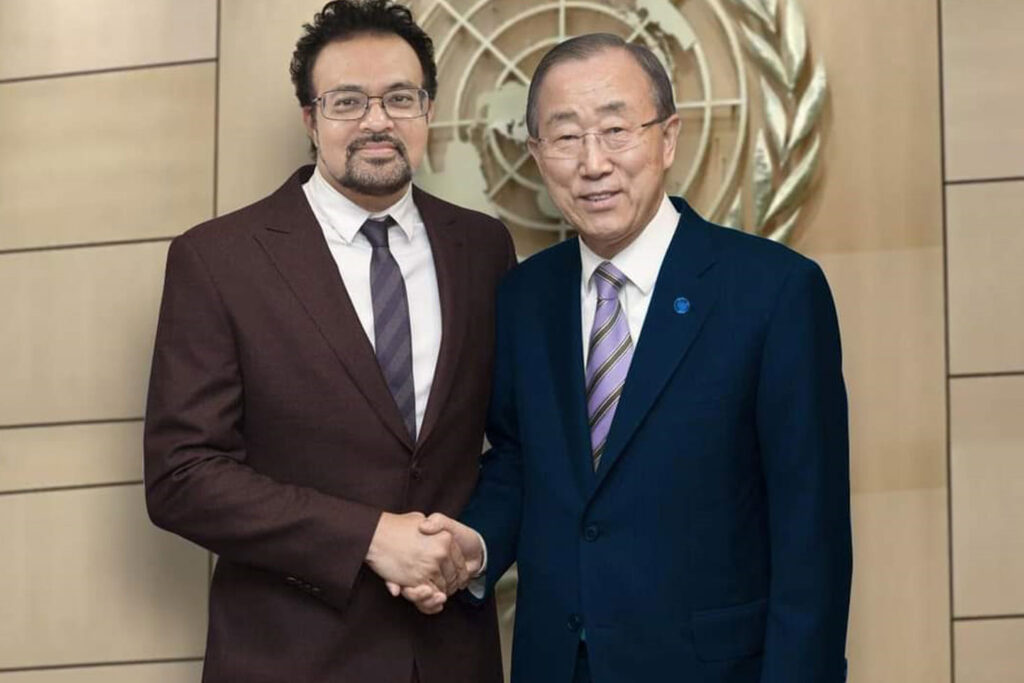 M Miraz Hossain with Ban Ki Moon