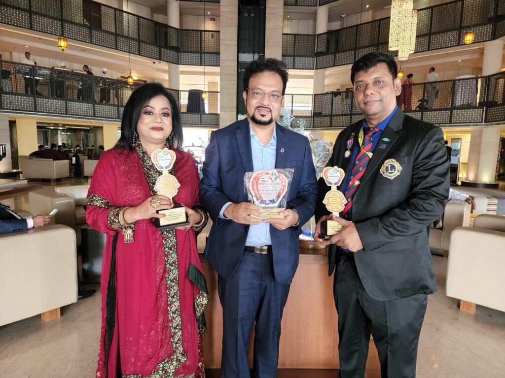 Special Appreciatoin Award and Special Club Award for the year 2022-2023 for humanitarian work from Lions International Club District 315 A2